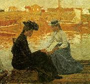 Carl Wilhelmson viken oil painting